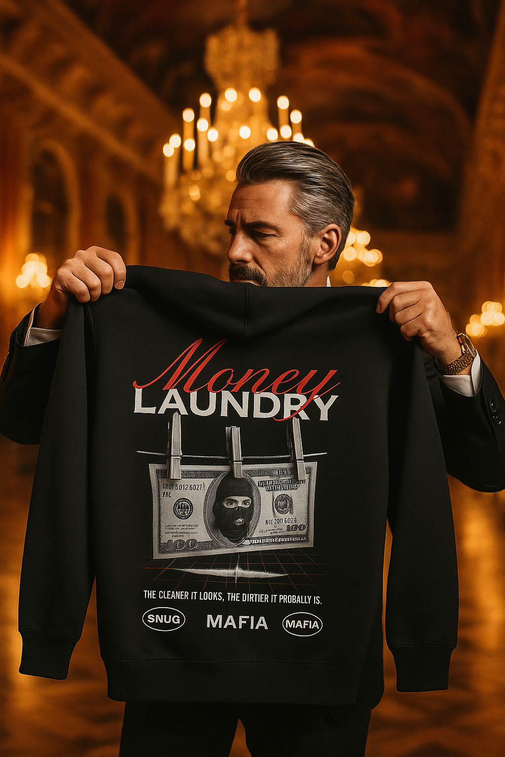 “Money Laundry – Washed by Hustlers”  Unisex Hoodie